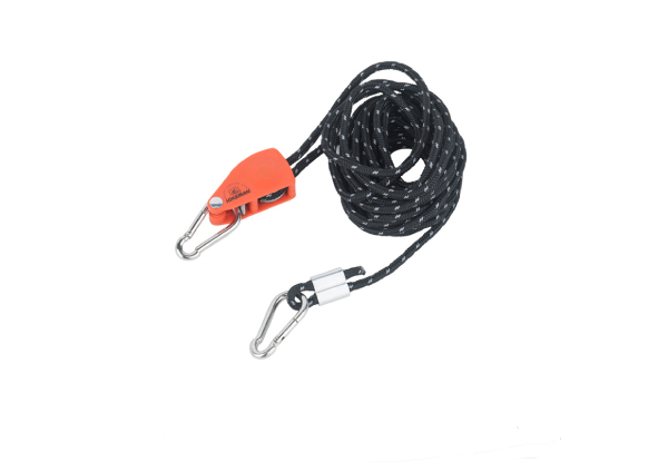 Heavy-Duty Reflective Adjustable Rope Clip Hanger with Pulley - Available in Five Colours & Option for Two & Four-Pack