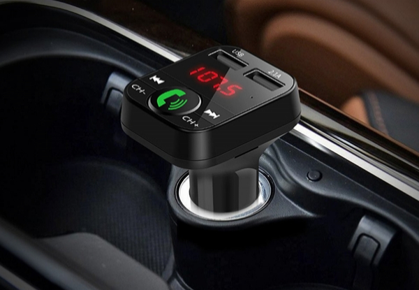 Car Wireless Bluetooth FM Transmitter - Four Colours & Option to incl. Wire Available