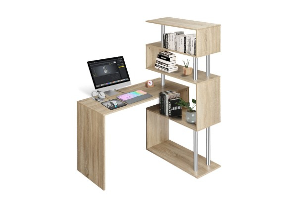 L-Shaped Rotating Office Desk