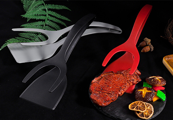 Two-in-One Grip & Flip Spatula Tongs - Three Colours Available