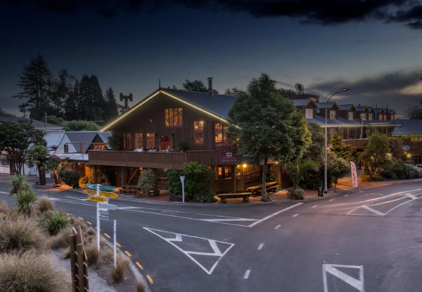 Two-Night Ohakune Couples Retreat for Two at Powderhorn Chateau Ohakune incl. Queen Suite, Breakfast, Couples Massage, Wood Fired Hot Tub Experience, Food & Beverage Credit, Pool Access, Early Check-In & Late Checkout - Option for Three-Night Stay