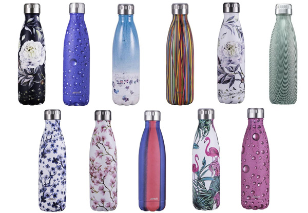 Avanti Stainless Steel Vacuum Twin Wall Insulated Bottle 500ml - 11 Styles Available