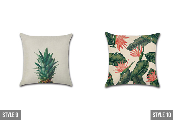 Leaf Print Cushion Covers - Ten Styles Available