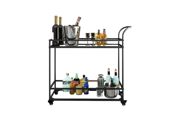 Drink Trolly with Lockable Wheels - Two Colours Available