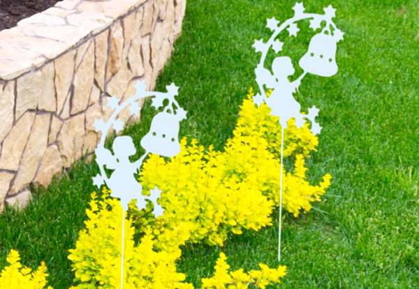 Two-Pack of White Garden Statues
