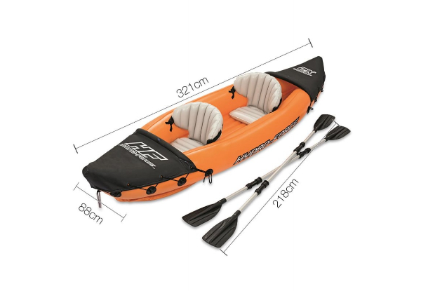 Bestway Inflatable Kayak incl. Hand Pump, Oars & Repair Patch