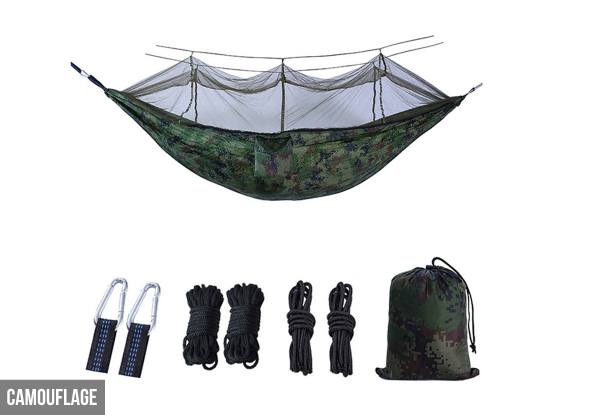 Portable Hammock with Mosquito Net - Five Colours Available