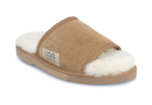 Ugg Australian-Made Water-Resistant Essentials Classic Unisex Sheepskin Open Toe Wool Scuffs - 10 Sizes Available