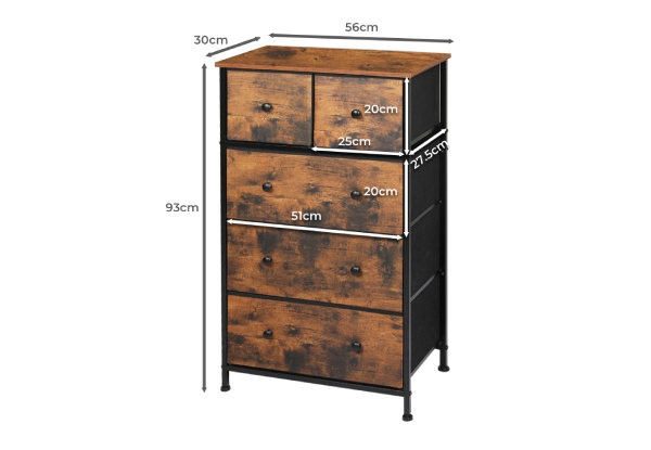 Levede Tallboy Retro Storage Cabinet