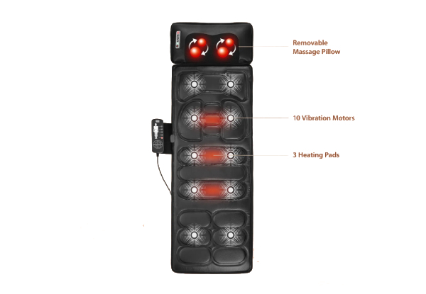 Homas Full Body Heated Vibration Massage Mat - Two Options Available