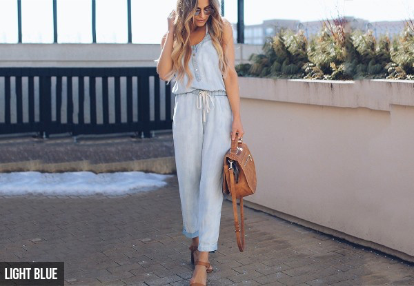 Summer Denim Jumpsuit - Four Sizes Available with Free Delivery