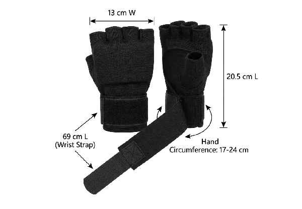Half Finger Gel Boxing Inner Hand Wrap