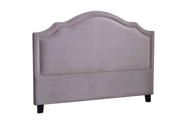 Lavaca Velvet Light Grey Headboard - Three Sizes Available