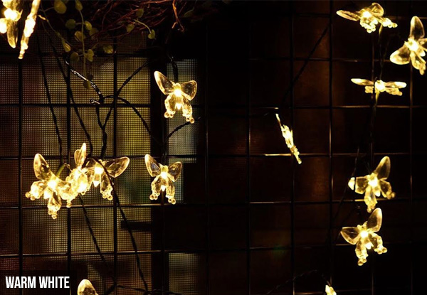 Butterfly Solar Powered Garden Lights - Three Colours Available