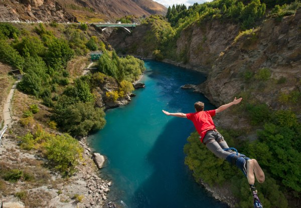 Tandem-Jump Kawarau Bridge Bungy for Two People - Option for Two Solo Jumps - Valid from 7th November 2020
