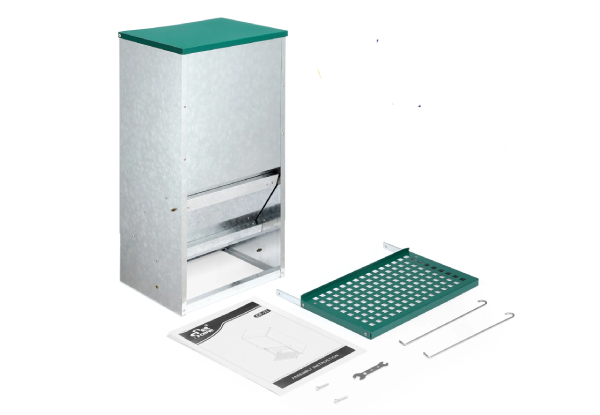 Petscene Automatic Galvanised Steel Chicken Feeder - Two Sizes Available