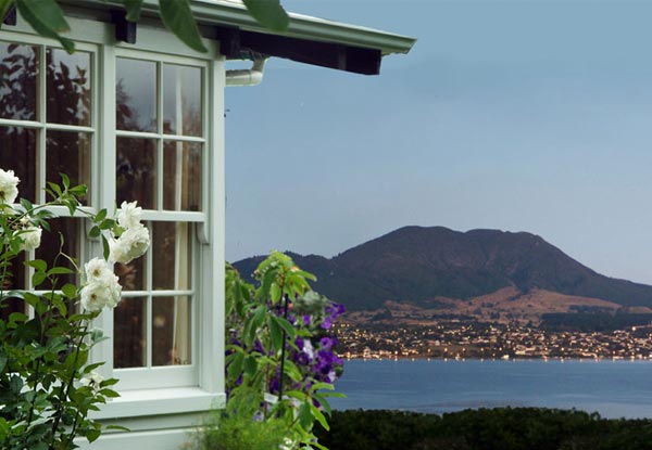 One or Two Nights Taupo Luxury Escape in a Veranda Lake View Suite for Two People incl. Breakfast Each Morning, Cheese & Cracker Platter & Bottle of Bubbles on Arrival, a Three-Course Fine Dining Experience & Wairakei Thermal Terraces Pools Pass