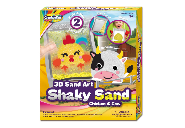3D Shaky Sand Art Chicken & Cow