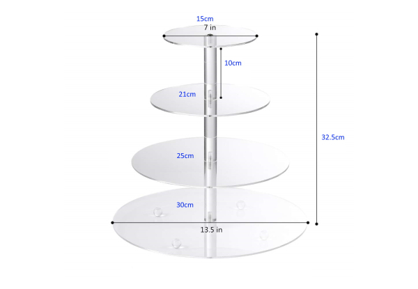 Acrylic Cake Display Stand with LED String Lights - Two Options Available