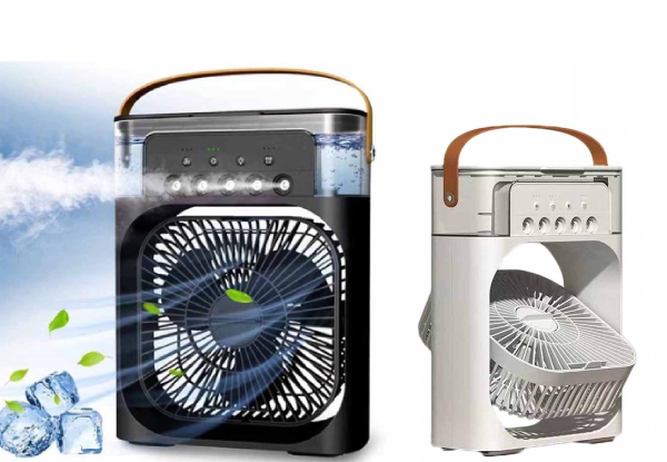 Mini Desk Fan & Air Mist with Three Speeds & 500ML Water Tank - Two Colours Available