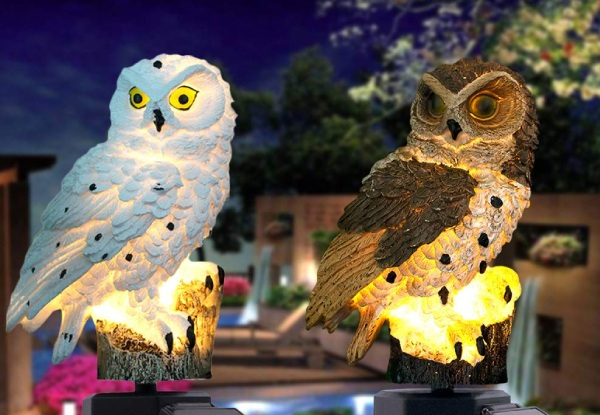 Solar Powered LED Owl Light - Two Colours Available