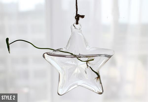 Hanging Glass Water Plant Pot - Five Styles Available