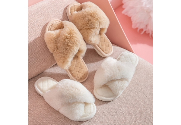 Plush Slippers - Three Sizes & Four Colours Available