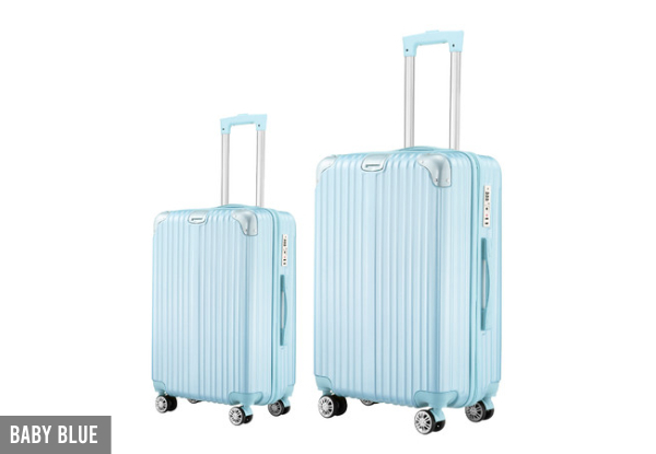 Luggage Suitcase Set Incl. Packing Cubes - Available in Three Colours & Option for Two or Three-Piece Set