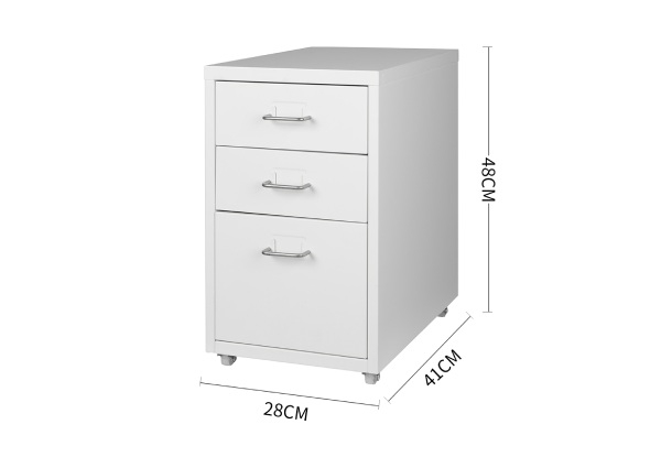 Levede Three-Drawer Office Storage Cabinet - Two Colours Available