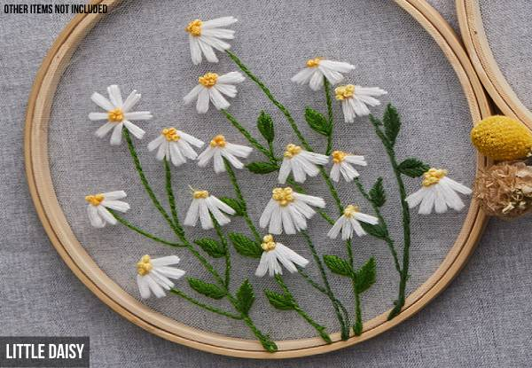 European-Style Flower DIY Embroidery Ribbon Set - Four Designs Available