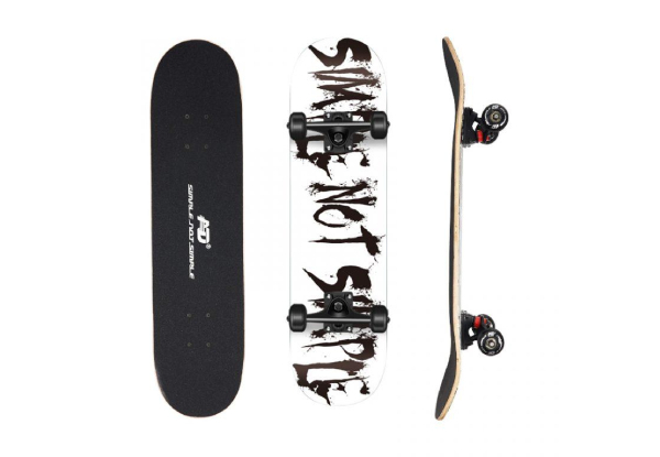 Simple Not Simple Graphic Skateboard