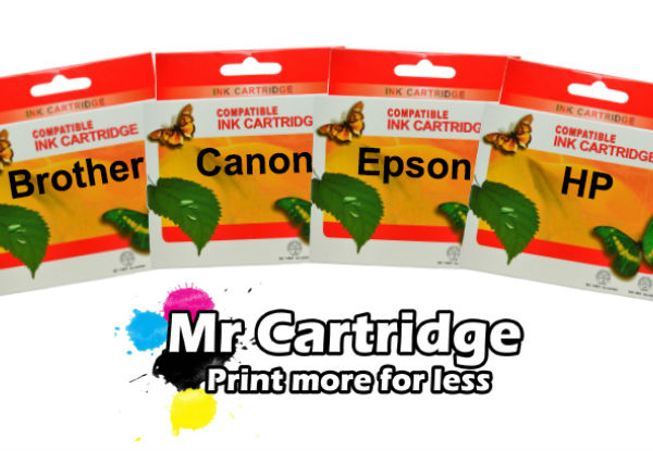 Five Ink Cartridges Compatible with Epson, Brother or Canon Printers incl. Free Delivery - Options for a Set of Premium Ink Cartridges or Hewlett Packard Ink Cartridges