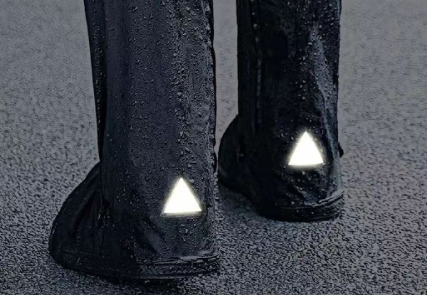 Foldable & Reusable Reflective Rain Boot Shoe Cover with Zipper - Two Colours Available & Five Sizes Available