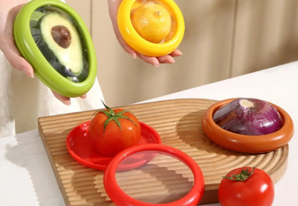 Four-Piece Silicone Fruit & Vegetable Storage Container Set