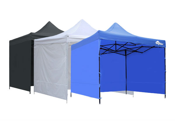 3 x 3m ToughOut Gazebo with Three Side Walls - Three Colours Available