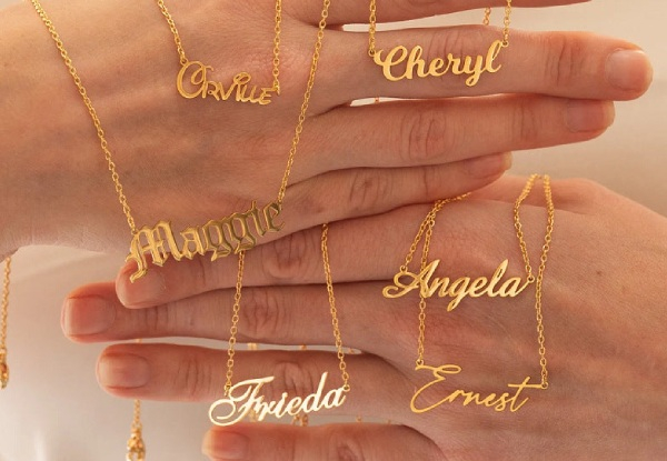 Custom Gold Name Necklace