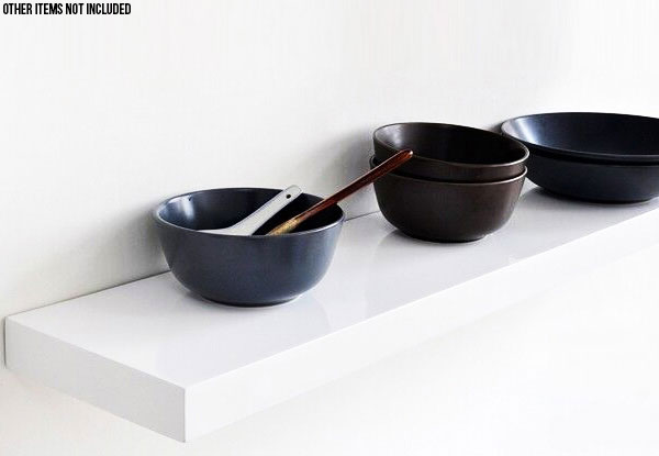 Decorative Floating Wall Shelf - Four Sizes & Two Colours Available