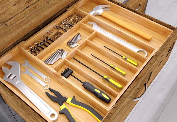 Expandable Bamboo Drawer Organiser