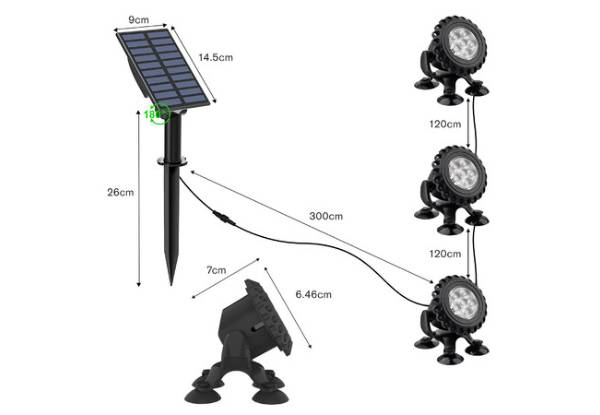 Solar RGB Pond Light with Suction Cups - Two Options Available