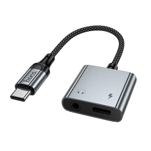 Hoco 2 in 1 USB-C to Aux & USB-C Adaptor