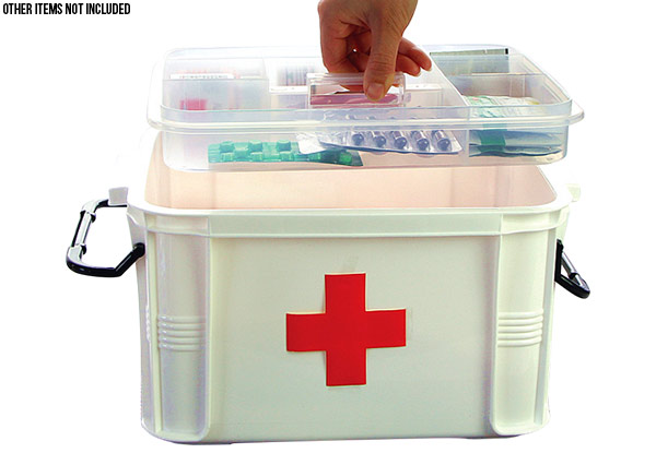 Large First Aid Plastic Storage Container