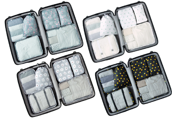 Six-Piece Travel Organiser Storage Set - Four Styles Available & Option for Two