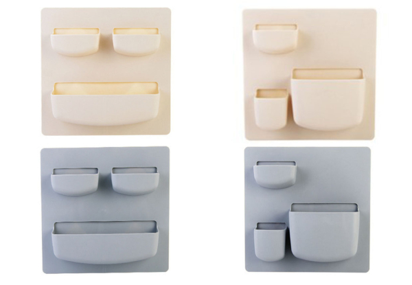 Adhesive Wall Shelf - Two Styles & Two Colours Available & Option for Two-Piece