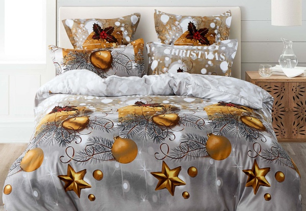 Christmas Gift Duvet Cover Set - Three Sizes Available & Options for Extra Pillowcases