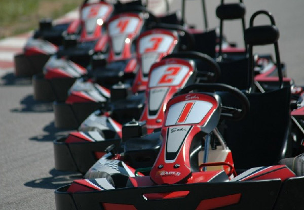 $11 for One 10-Minute Race in a Fun Kart or Pro Kart, $59 for One 10-Minute Race for Six People or $115 for Two 10-Minute Races (value up to $276)