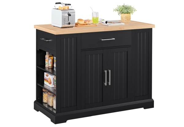 Kitchen Island Cart with Wood Top