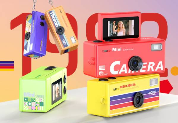 Retro HD 12MP Vintage Mini Digital Camera Black