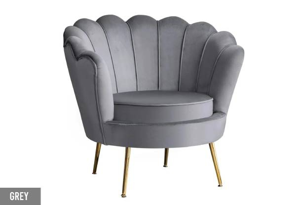 Luxury Velvet One-Seater Sofa Chair - Available in Two Colours