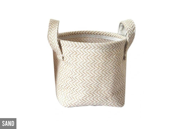 Jute Woven Basket Home Storage Range - Available in Two Colours & Two Sizes