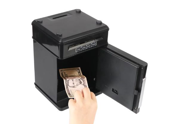 Electronic Mini Piggy Bank Safe - Three Colours Available